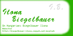 ilona biegelbauer business card